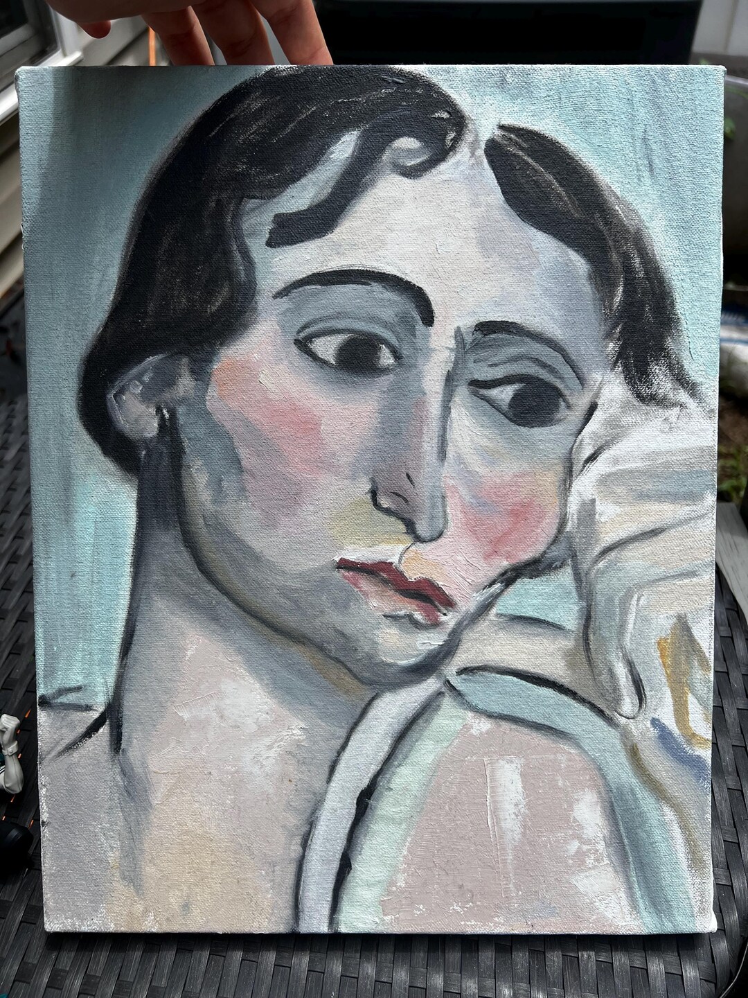 Original Art Oil Painting on Canvas Woman Portrait Art Hand Painted ...