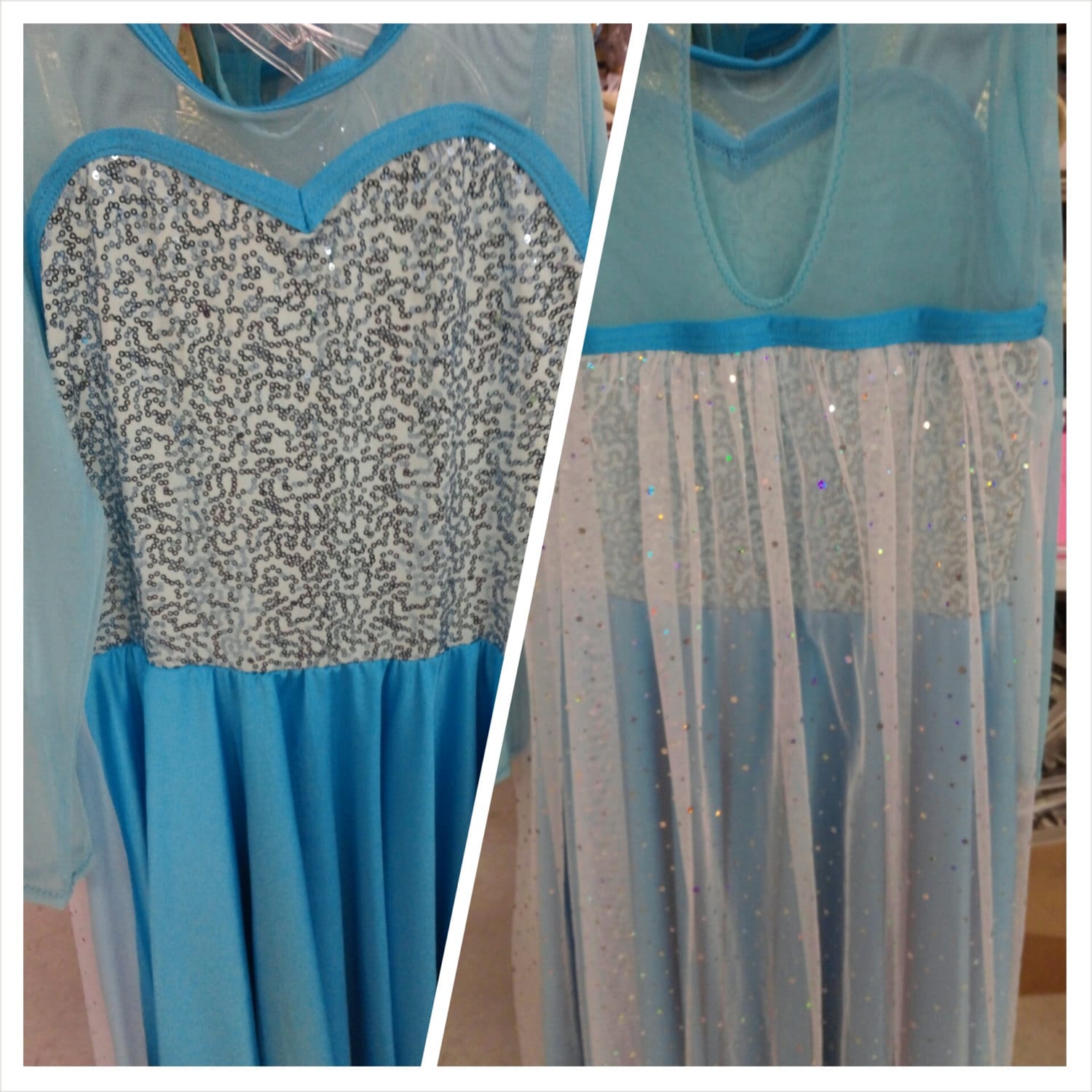 elsa dress no glitter Ice Queen Dress and Cape Set Style B 10 main image 1