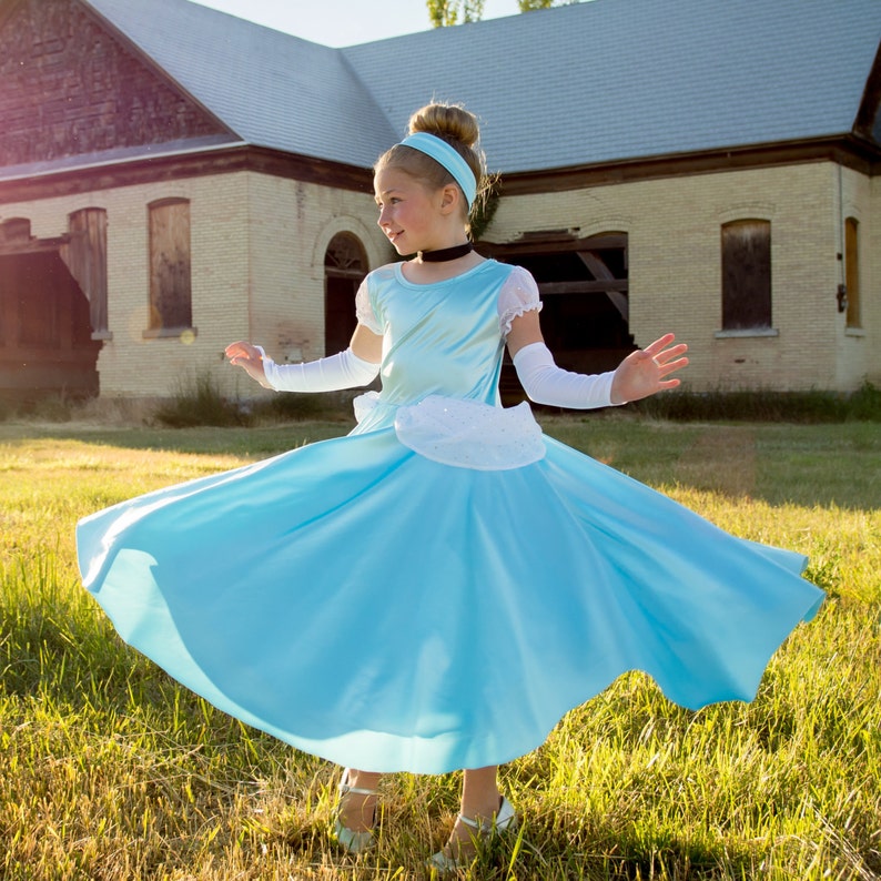 Classic Cinderella dress Glovettes included. Soft, Stretchy, Non itchy, machine washable. Petticoat is sold separately image 2
