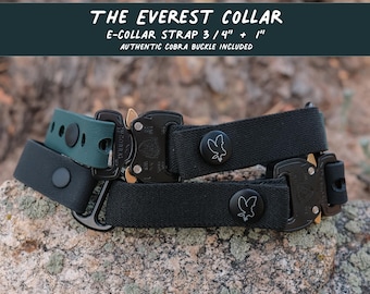 Everest E-Halsband: 3/4" wasserdichtes Bungee-Halsband für Haustiere mit COBRA-Schnalle