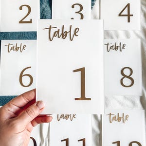 Wedding Table Numbers, Acrylic Table Numbers, Wedding Reception Decor, Event Signage, Event Table Numbers