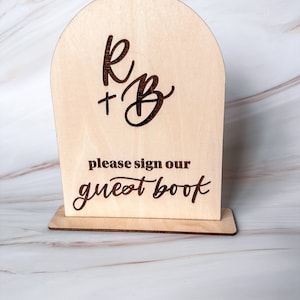 Please Sign Our Guest Book Sign, Wedding Guest Book Sign, Wooden Wedding Guestbook Sign