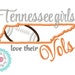 Tennessee Girls Love Their Vols Football Machine Embroidery Applique Design
