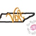 Tenneesee Map "Vols"  Machine Embroidery Applique Design