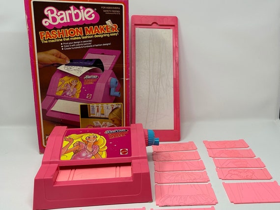 Vintage Barbie Fashion Maker Hand Crank Printing Machine Plates 3271 Mattel 1980 Etsy Canada