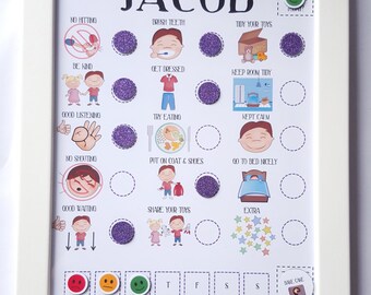 Kids Behaviour Chart, visual Reward Chart, Responsibility Chart, toddler routine, visual support, Autism, ADHD, SEN, with pictures