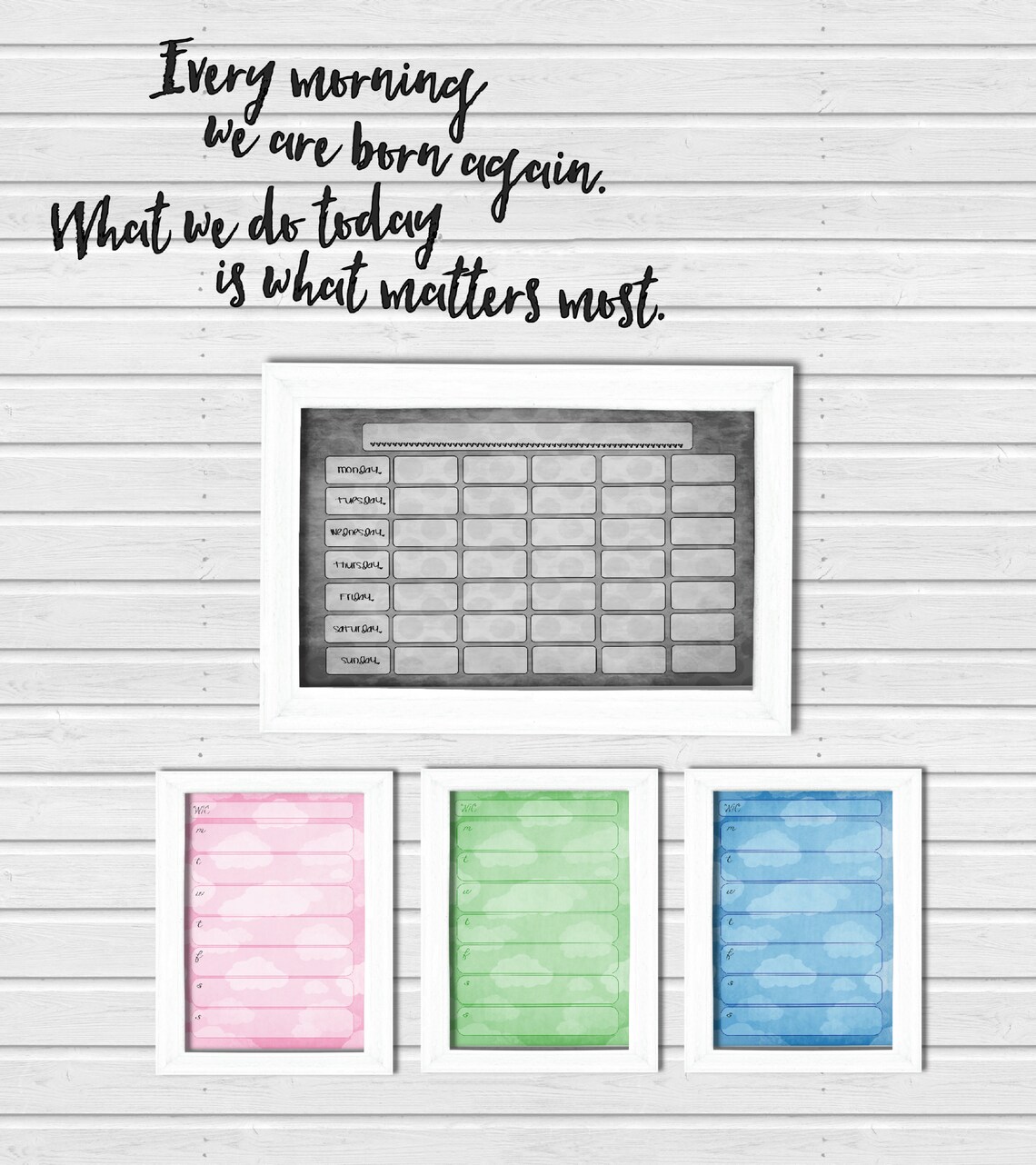 Morning and Evening Daily Routine Chart kids Agenda Golden | Etsy