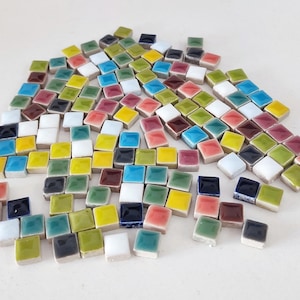Ceramic mosaic tiles, 10x10 mm, Mix colors