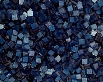 Resin mosaic tiles 5x5 mm, Sparkle effect, Sapphire