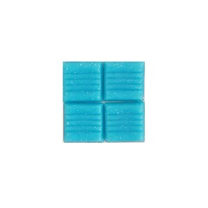 Iridescent glass mosaic tiles, 20x20 mm 3/4 inch, Opalescent, Aqua blue / Malibu blue image 5