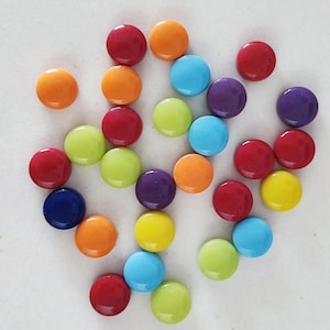 Ceramic round mosaic tiles, 12 mm, mixed color (Last pack)