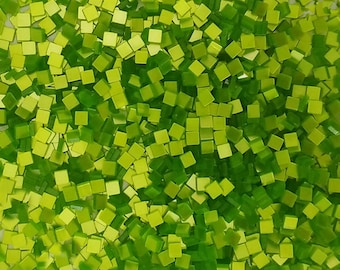 Carreaux de mosaïque de résine, 5x5 mm, effet brillant, vert lime