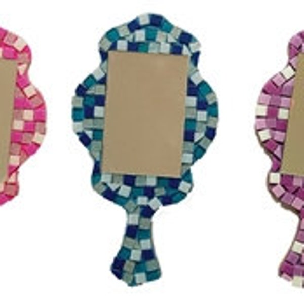 Miroir à main en mosaïque D.I.Y - kit d'aimants