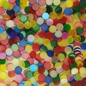 Resin mosaic tiles 10mm round, Glossy effect, Mix colours