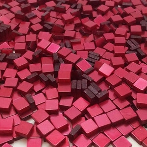 Resin mosaic tiles, 5x5mm, Glossy effect, Burgundy