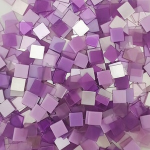 Purple theme mixed colors resin mosaic tiles, 10x10 mm