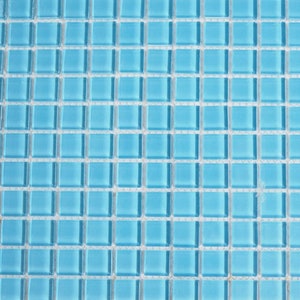 Glass mosaic tiles, 20x20 mm (3/4 inch), Ethereal Blue