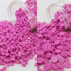 Resin mosaic tiles 5mm, 10mm round, Opaque effect, Sacket pink