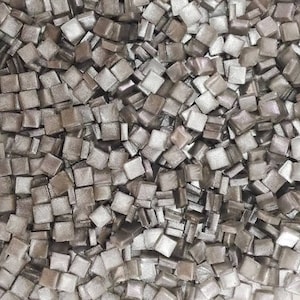 Resin mosaic tiles, 5x5 mm, Metallic effect, Silver