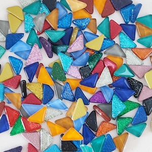 Glass molded tiles, Irregular, Mix glitter