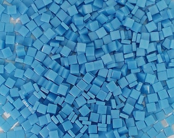 Resin mosaic tiles, 5x5mm, Opaque effect, Ethereal Blue