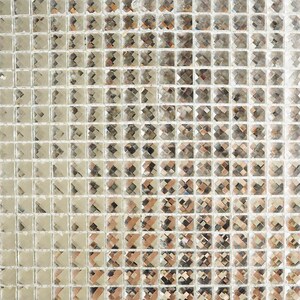 Glass rhinestone  tiles, 15x15 mm (5/8 inch), Silver  (30 pcs)
