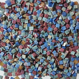 Resin mosaic tiles 5x5 mm, Marble effect, Mystic harmony color mixes