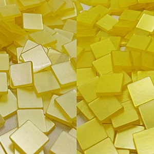 Resin mosaic tiles, 10x10 mm, Glossy effect, Mix Yellow