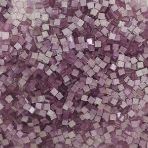 Resin mosaic tiles 5x5mm, Sparkle effect, Lupine