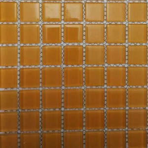 Glass mosaic tiles, 20x20 mm (3/4 inch), Marmalade