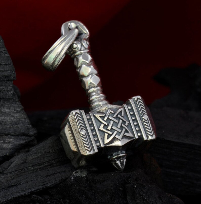 Thors hammer Pendant Silver 1 oz 28 gr Mjolnir Thor's Etsy