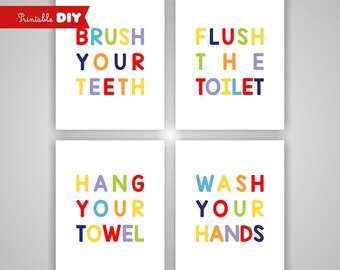 kids bathroom signs etsy