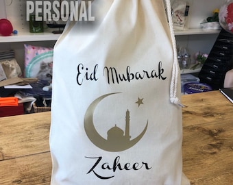 Personalisierte Eid-Geschenktüten - verschiedene Größen erhältlich - Zaheer Design - Neue Farben hinzugefügt
