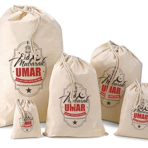 Personalised Eid Gift Bags Various Sizes Available Umar Etsy UK