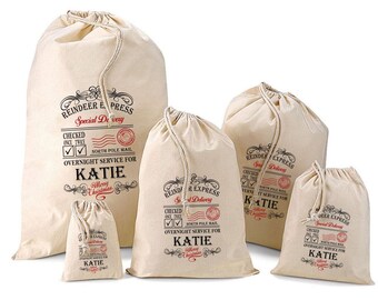 Personalised Santa Sack & Gift Bags - Katie Design