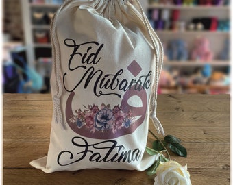 Personalised Arabic Initial Eid Gift Bag - Fatima Design