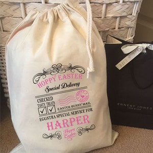 Personalised Hoppy Easter Gift Bags Various Sizes  - Harper Design