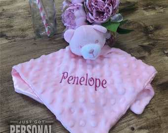 Personalizado Bear Comforter -Baby Boy o Baby Girl