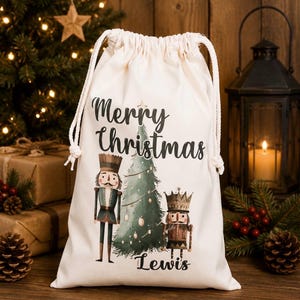 Personalised Santa Sack -  Nutcracker Soldier Drummer Boy - Lewis Design
