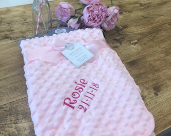 Personalised Soft Baby Blanket - Embroidered Keepsake