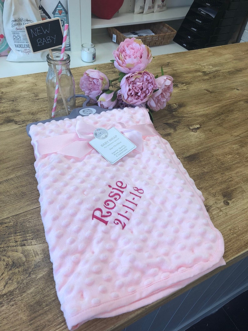Personalised Soft Snuggle Baby Blanket Baby Girl Baby Boy Etsy UK