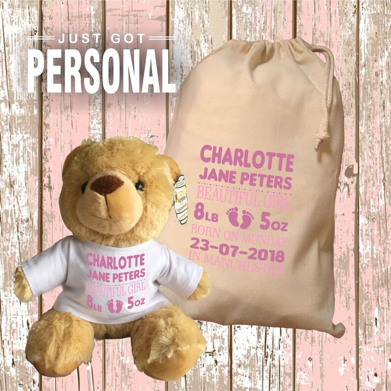personalised baby teddy bear