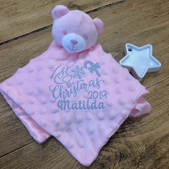 personalised first christmas teddy