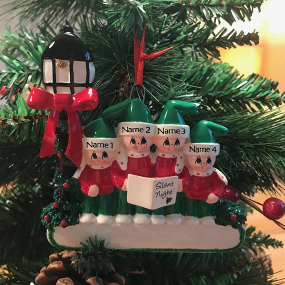 Hand Personalised Family Christmas Decoration Family Of 4 Etsy