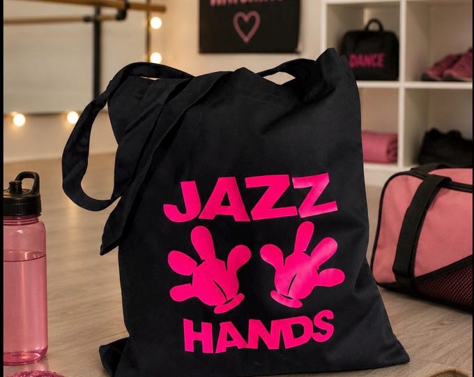 Jazz Hands Cotton Tote Bag - Musical Theatre Dance Bag