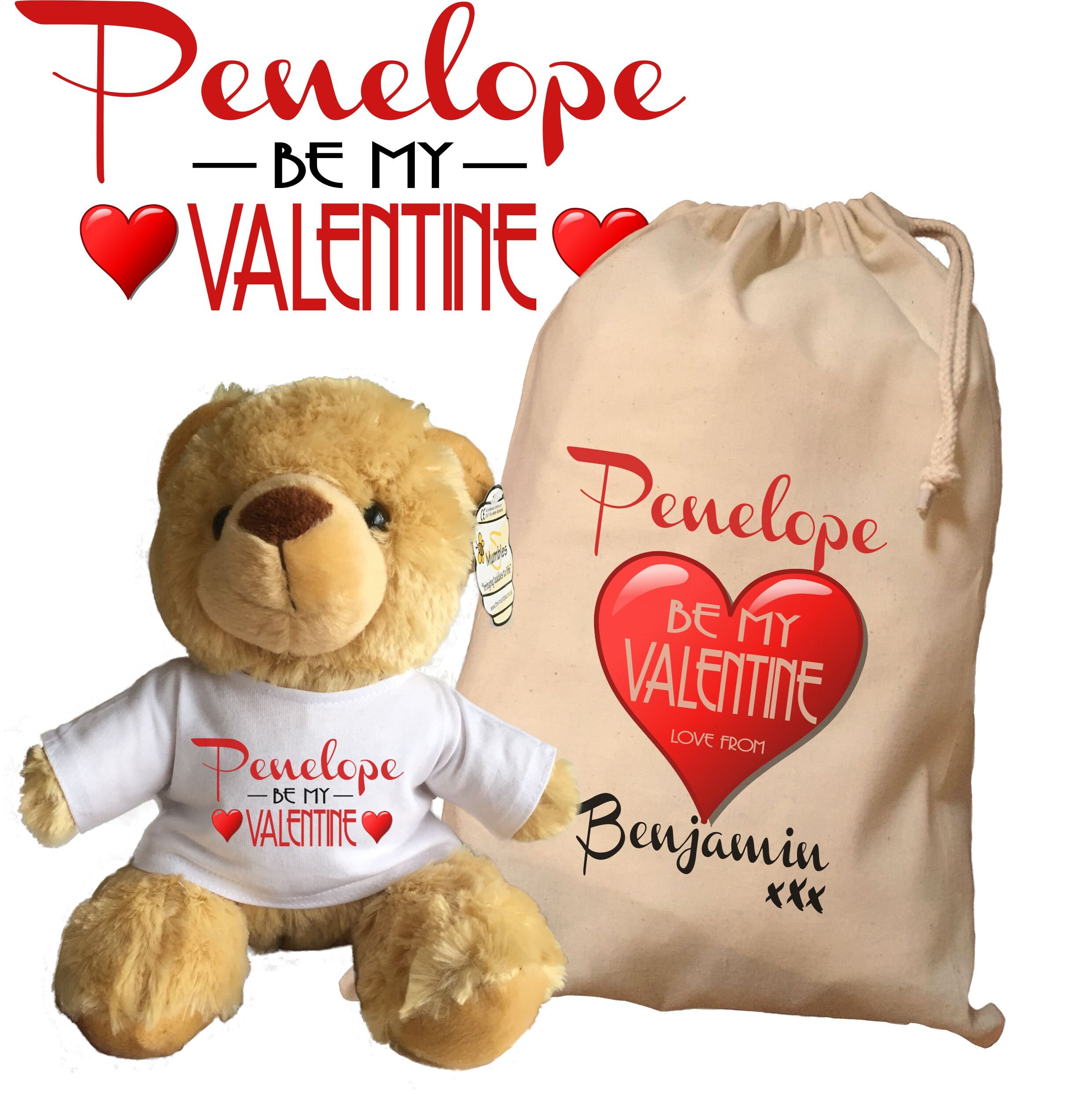 personalised valentines teddy bear