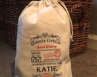 Personalised Santa Sack & Gift Bags - Katie Design