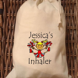 Personalisierte Inhalator Tasche - Jessica Cheerleader Design