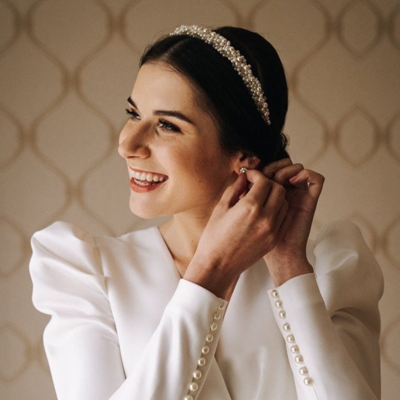 Pearl Wedding Tiara Etsy