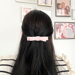 Clipe de presilha de cabelo de veludo rosa bebê, fita de cabelo para cabelos finos ou grossos, acessórios de cabelo de damas de honra, presentes de batismo